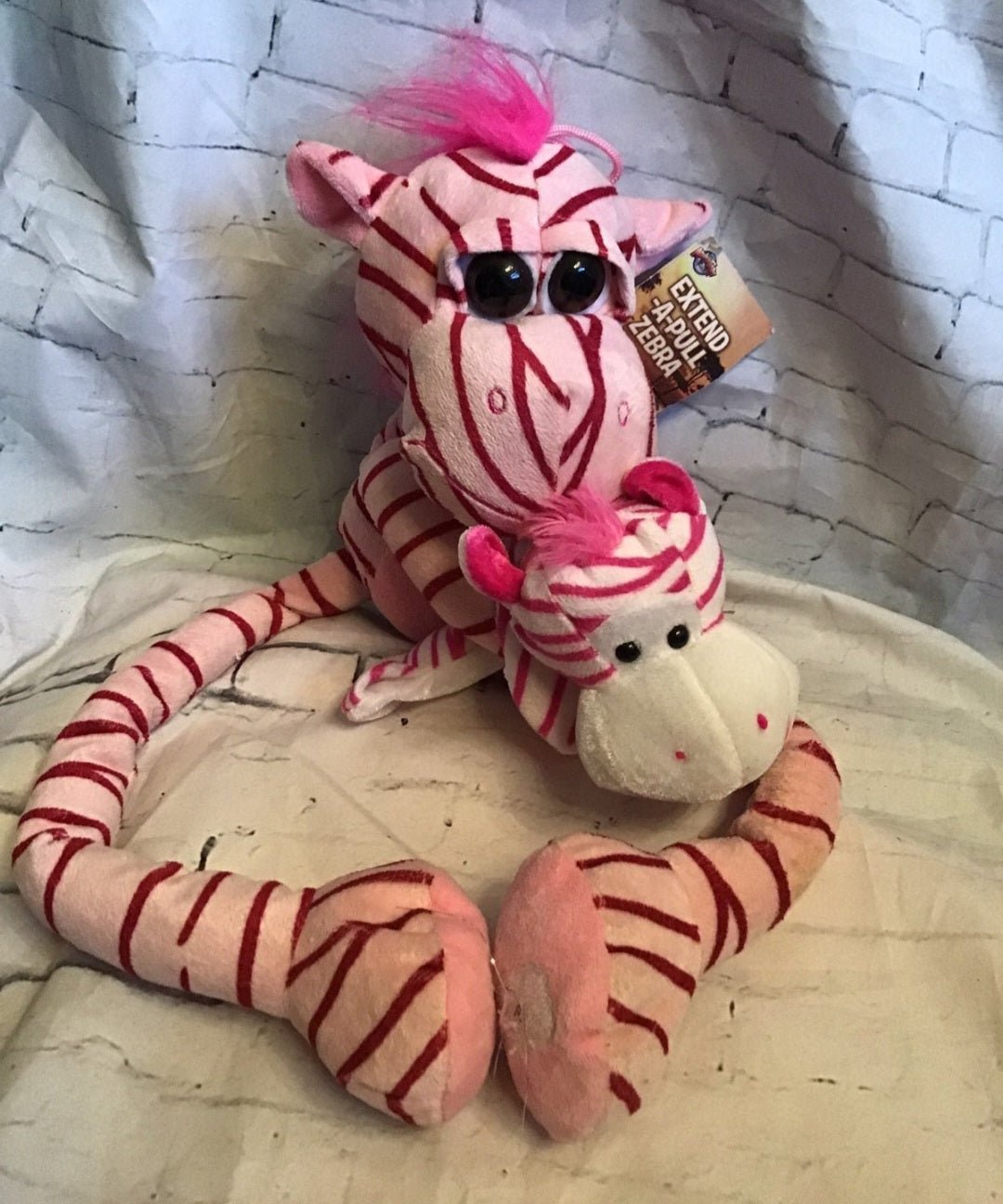 Whimsical Extend - a - Pull Zebra with Cuddly Baby by Adventure Planet - I Bought a Yard Sale
