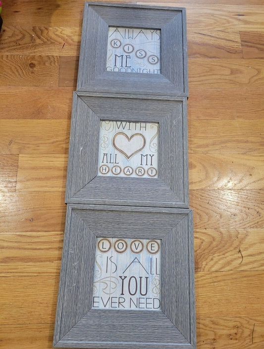 Whimsical Framed Prints for a Wedding Shower or home Decor Love theme - I Bought a Yard Sale
