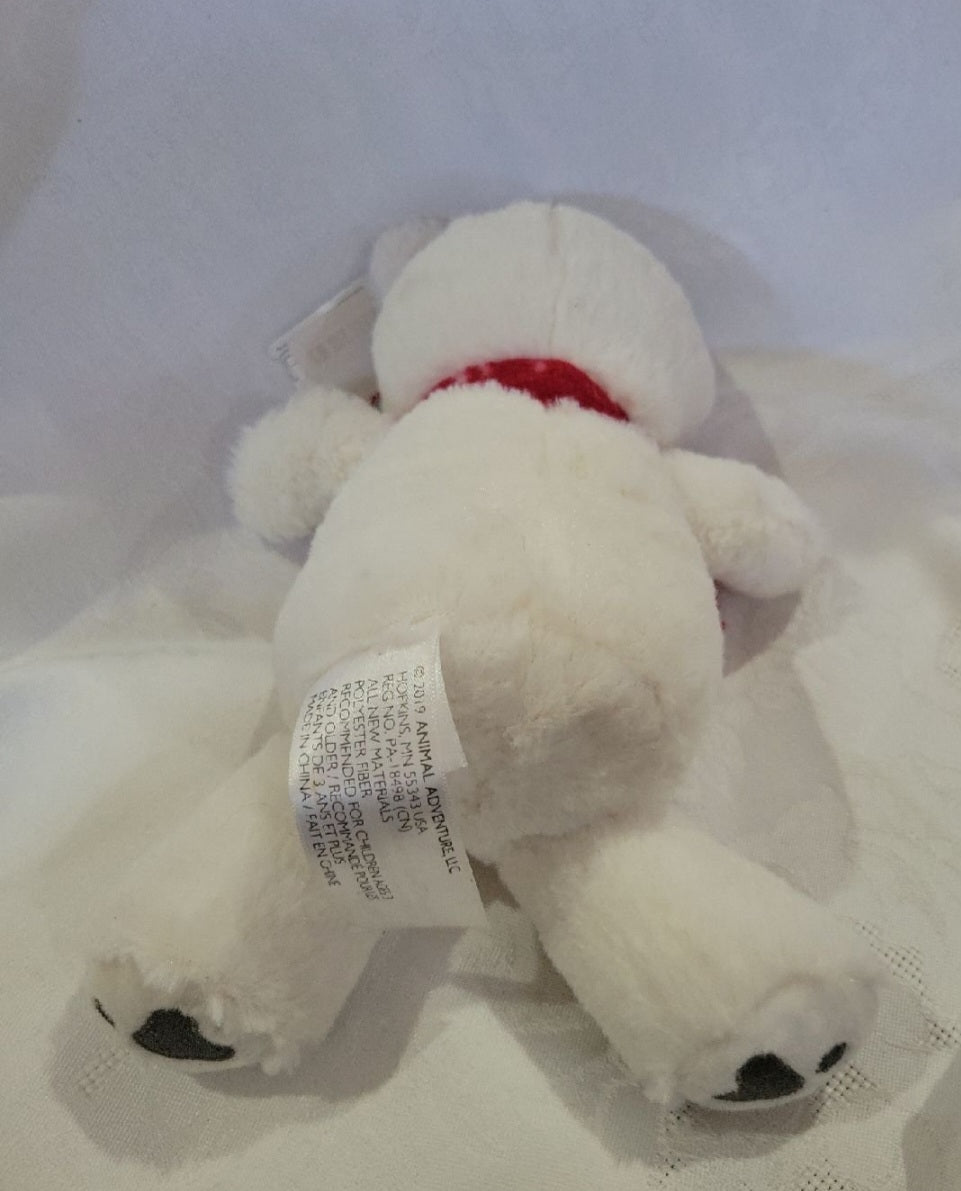 Winter Pals White Bear with red Scarf - I Bought a Yard Sale
