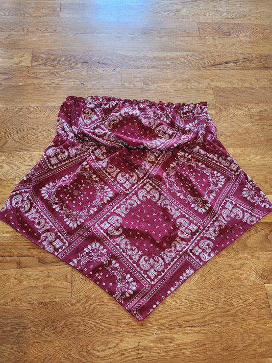 Women's Bandana Tube Top Red Size XXL - I Bought a Yard Sale