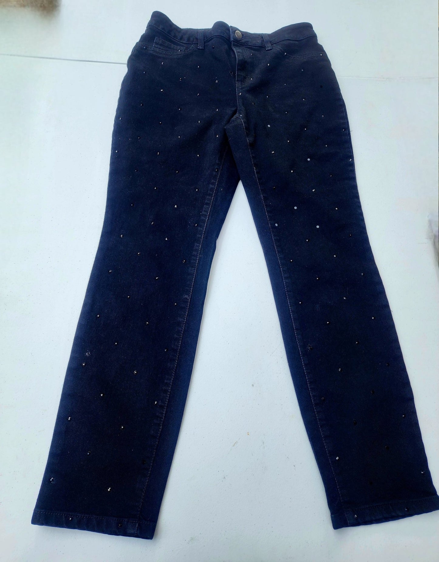 Women's Black Jeans with embellished studs on front by Boston Proper size 8. - I Bought a Yard Sale