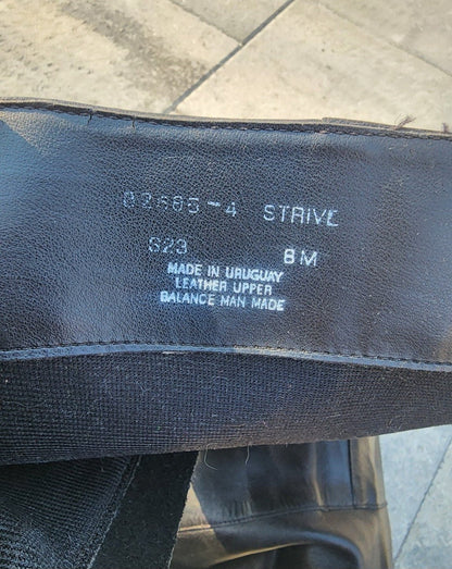 Women's Black Leather Boots - I Bought a Yard Sale