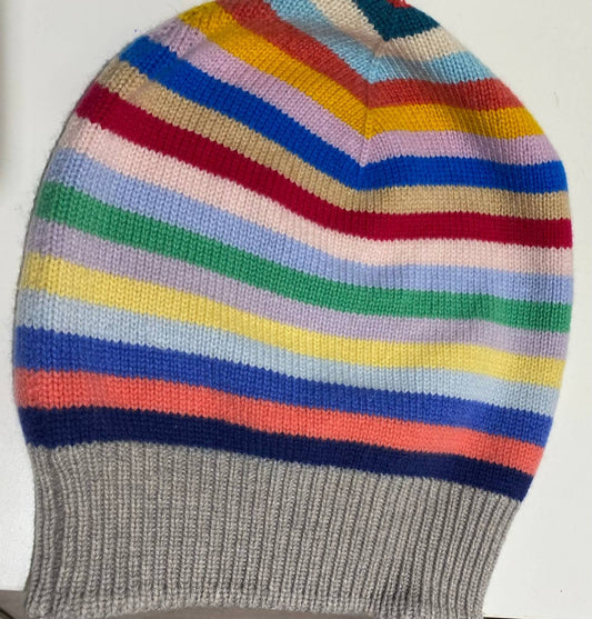 Women's Cashmere Striped Hat - I Bought a Yard Sale