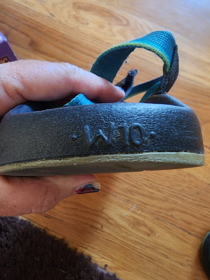 Women's Chaco ZX/2 Yampa River sandals in blue and green, size 10 - I Bought a Yard Sale