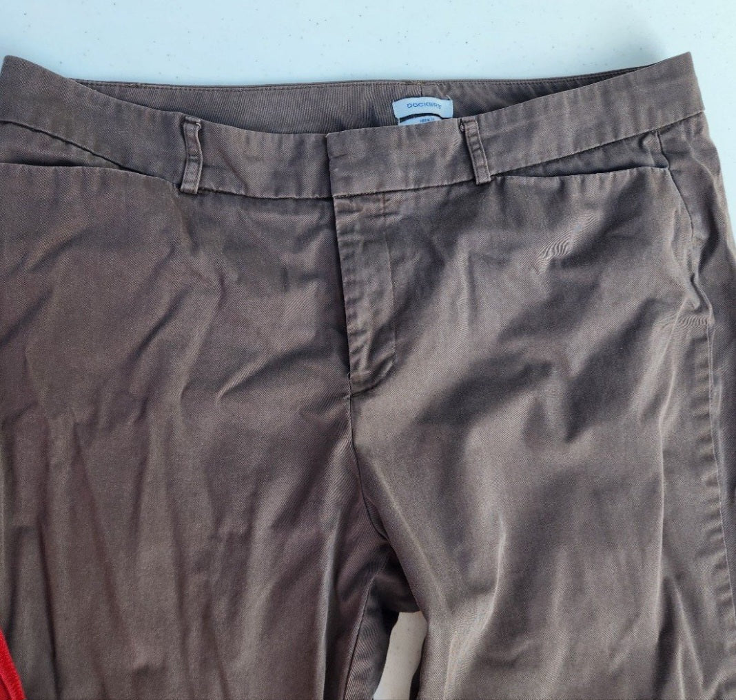 Women's Docker Ideal Fit Pants 16W Tan - I Bought a Yard Sale