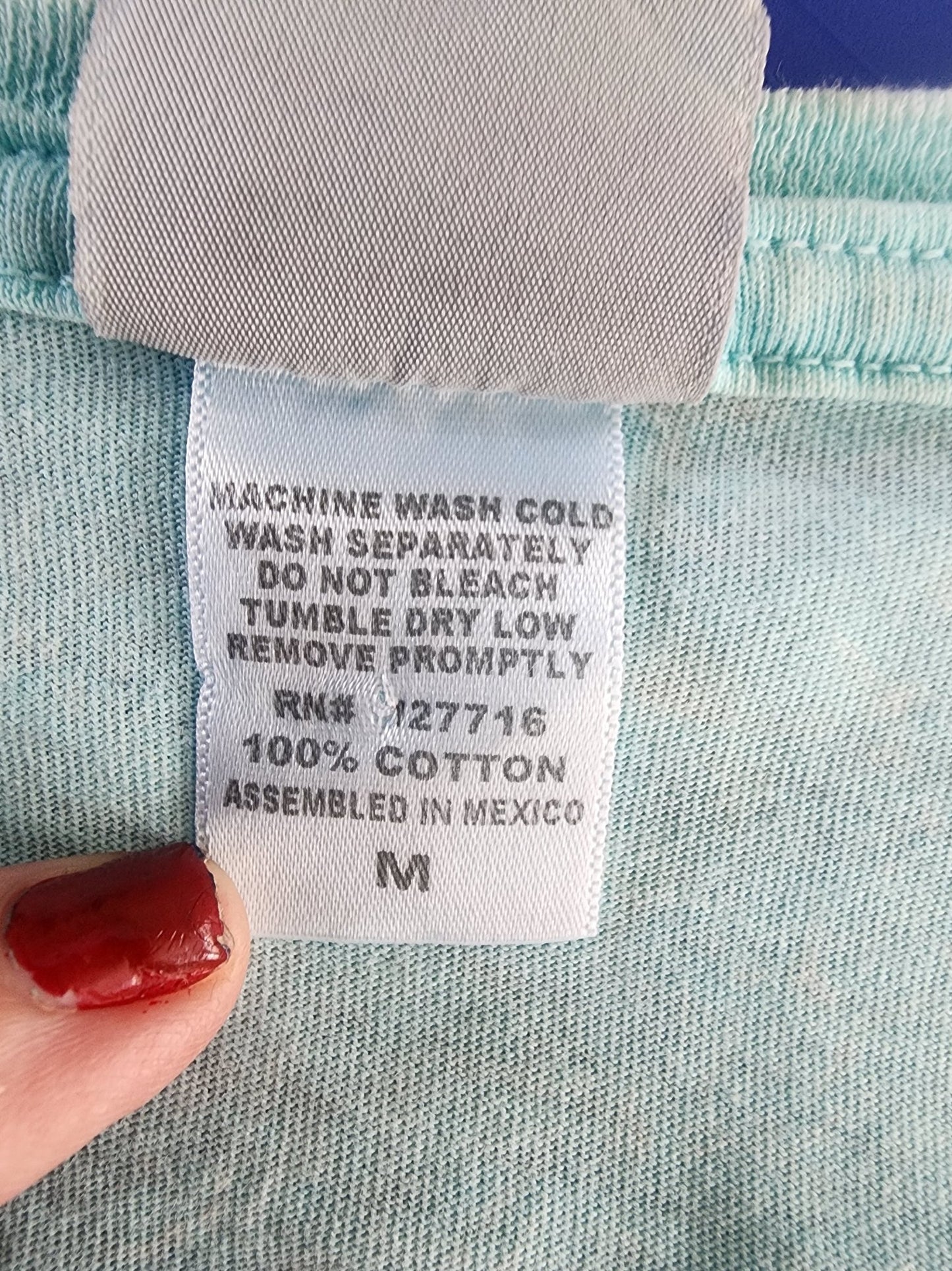 Women's Grand Canyon Print Cotton Enjoy the Good Life Shirt Sz M light blue in good condition Measurements laying flat Pit to pit 15" Top to bottom 26" Sku seagrn4 - I Bought a Yard Sale