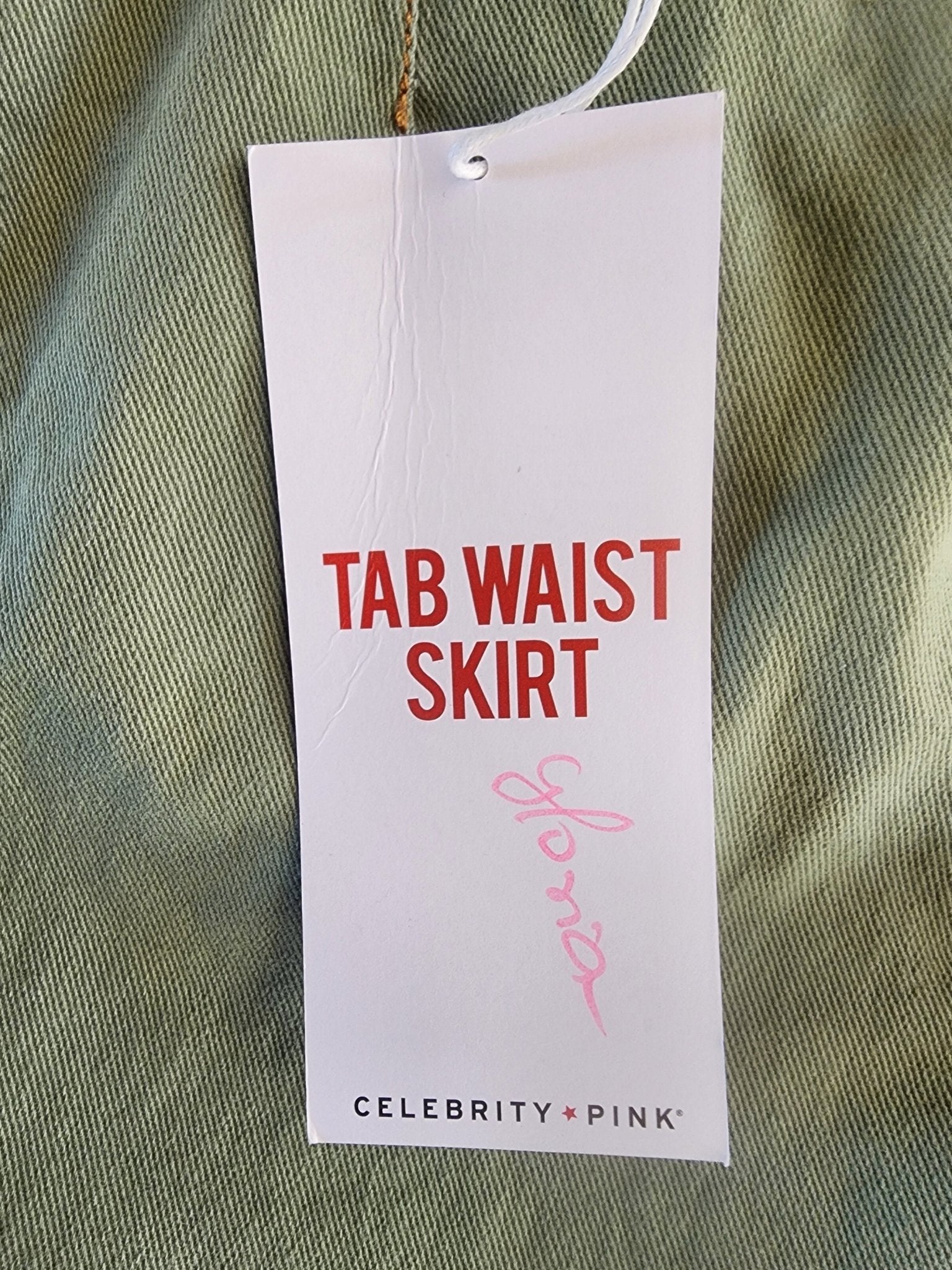 Women's New Green Denim Skirt 13/31 by Celebrity Pink 14.75" long waist 31" - I Bought a Yard Sale
