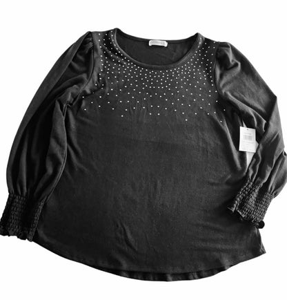 Women's Retrology Black Sweater with Gold beads XL - I Bought a Yard Sale