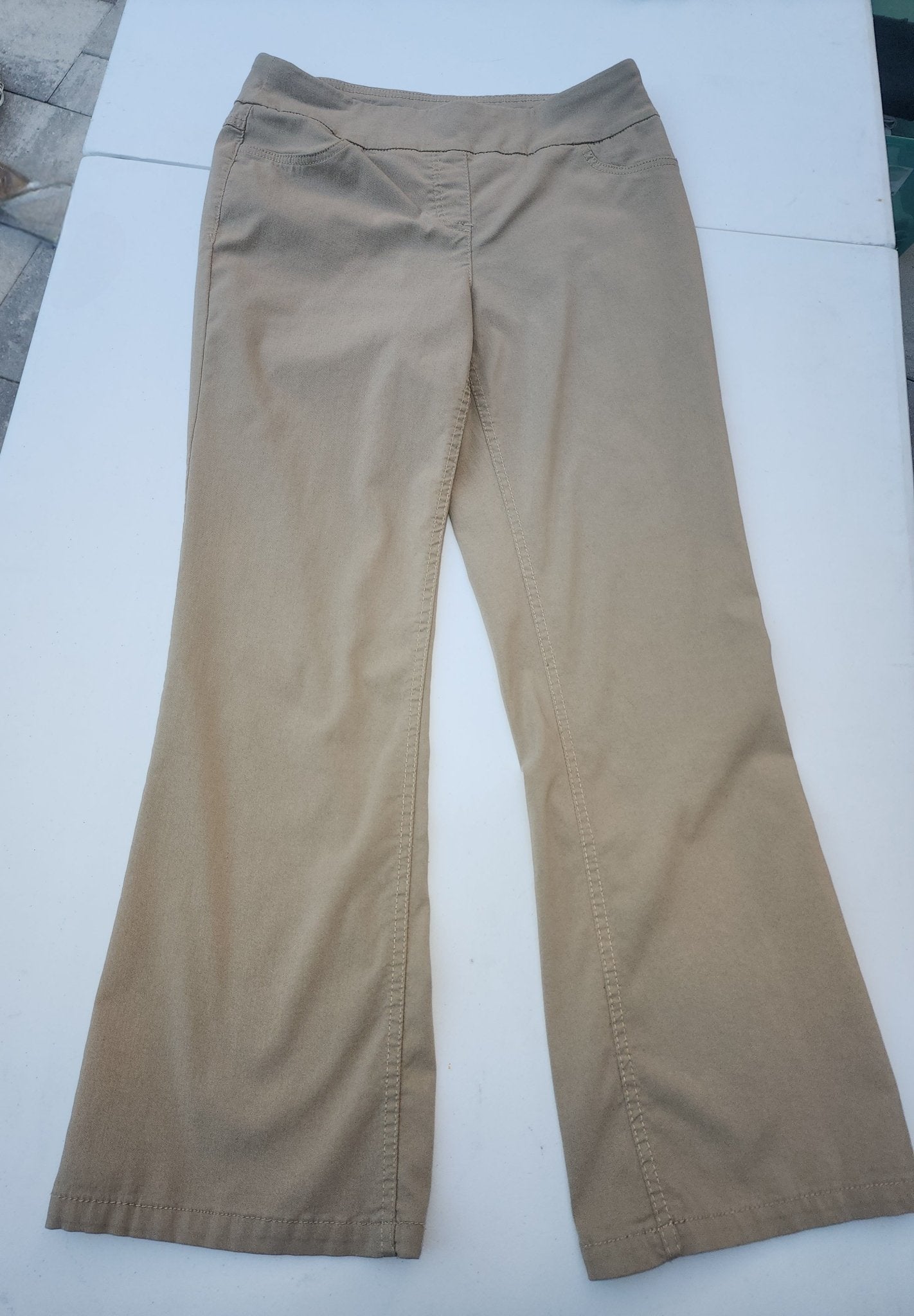 Women's Tan Stretch Pants by Westbound 10 short - I Bought a Yard Sale