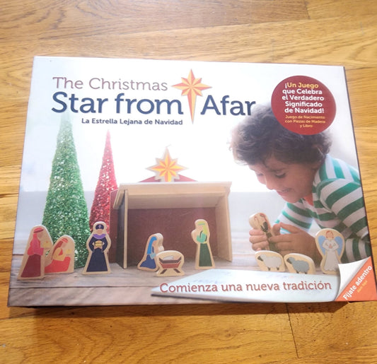 Wooden Nativity Scene and Spanish book Star from Afar Navidad Christmas - I Bought a Yard Sale